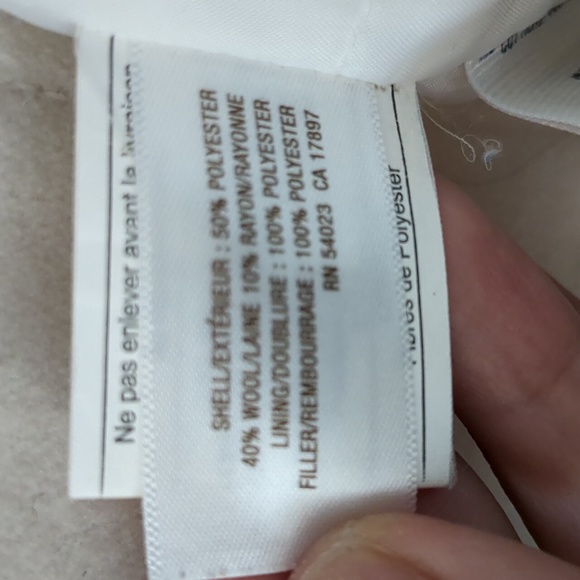 Old Navy Pea Coat, 5T, white - Picture 4 of 4